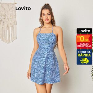 Vestido Floral Curto Alça Fina LBL08389