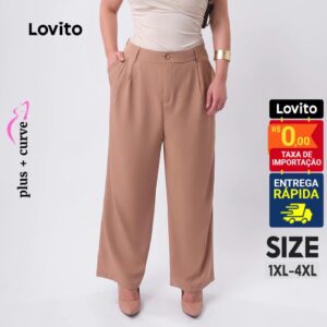 Calça Feminina Plus Size Alfaiataria Elegante