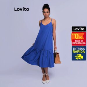 Vestido Elegante Liso Feminino LB672