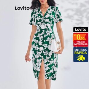 Vestido Floral Casual Lápis Feminino