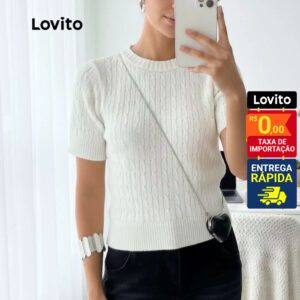 Blusa Tricô Lisa Casual Feminina LB392