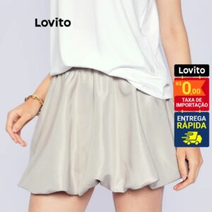 Saia Curta Balonê Lisa Feminina