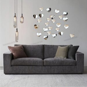 Mini Corações Decorativos Acrílico Espelhado