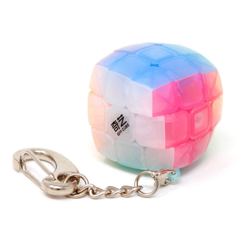 Cubo M?gico 3x3x3 QiYi Chaveiro Jelly 1 Cubo Mágico 3x3x3 QiYi Chaveiro Jelly