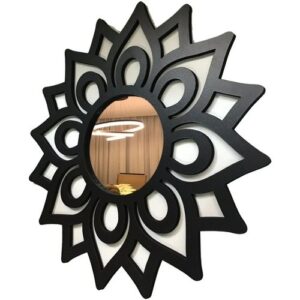 Espelho Mandala Floral Acrílico 29x29cm