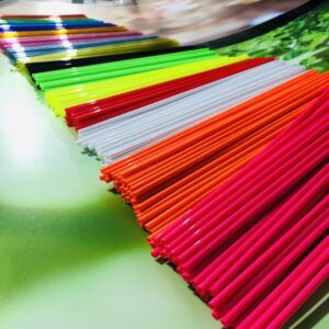 Palitos de Pirulito Cristal/Colorido 28cm (100 unidades)