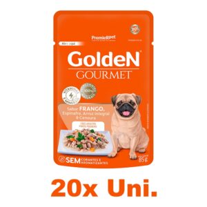 Sachê GoldeN Gourmet Cães Adultos Porte Pequeno Frango 85g - 20 Uni.