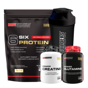 Kit Bodybuilders: Proteína, Creatina e Glutamina