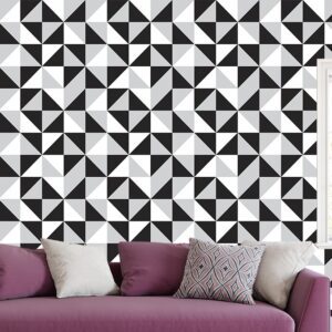 Papel de Parede Geométrico Preto e Branco