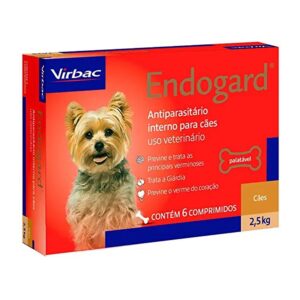 Vermífugo para Cachorro Endogard Virbac 2,5 kg c/ 6 comprimidos