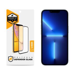 Película Defender Glass iPhone 13 Pro Max Preta