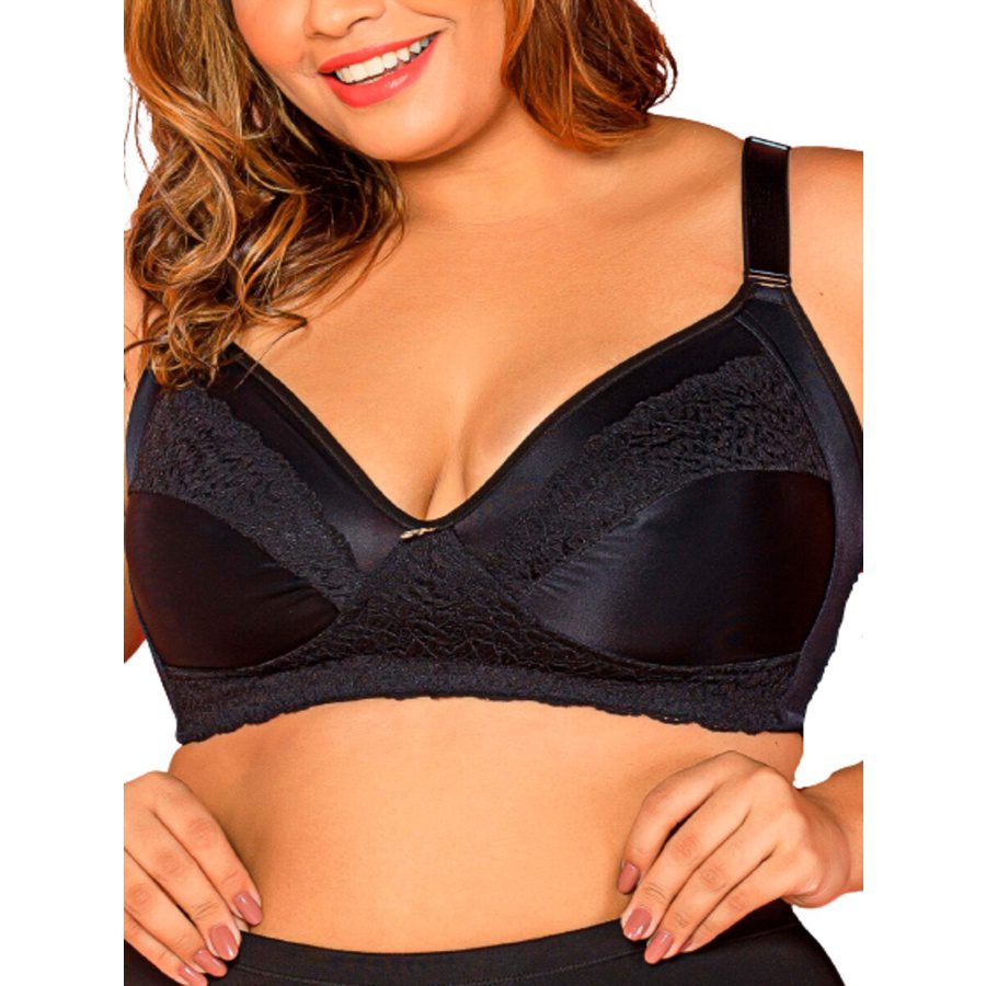 Suti? Plus Size Sem Aro e Bojo Dilady 1 Sutiã Plus Size Sem Aro e Bojo Dilady
