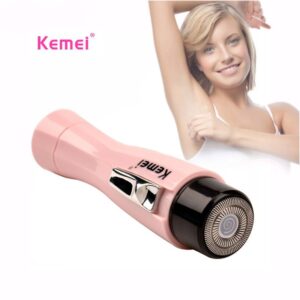 Kemei Máquinas De Barbear Femininas Mini Depiladora Senhora Depilação Por Bateria