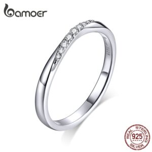 Anel de Zircônia Bamoer Prata 925