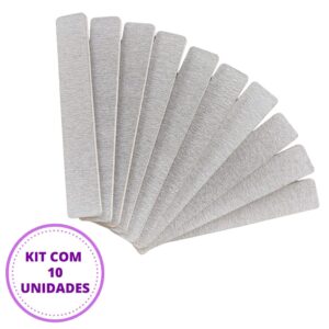 Kit 10 Lixas Banana Bananão Unha Gel Acrílico Retangular