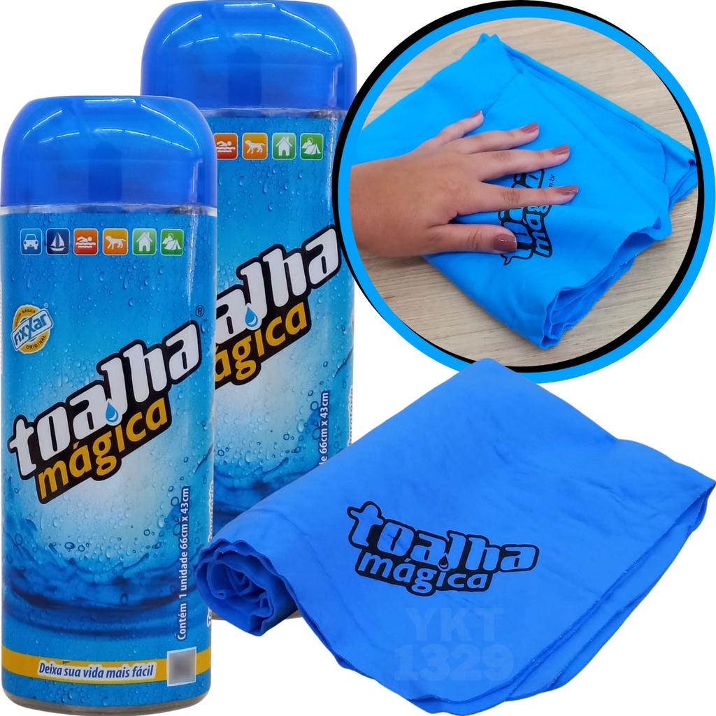 Kit 2 Toalhas M?gicas Fixxar Carro 1 Kit 2 Toalhas Mágicas Fixxar Original Absorve Água Limpa Seca Carro