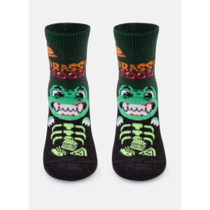 Meia Cano Longo Dino Bebê Algodão