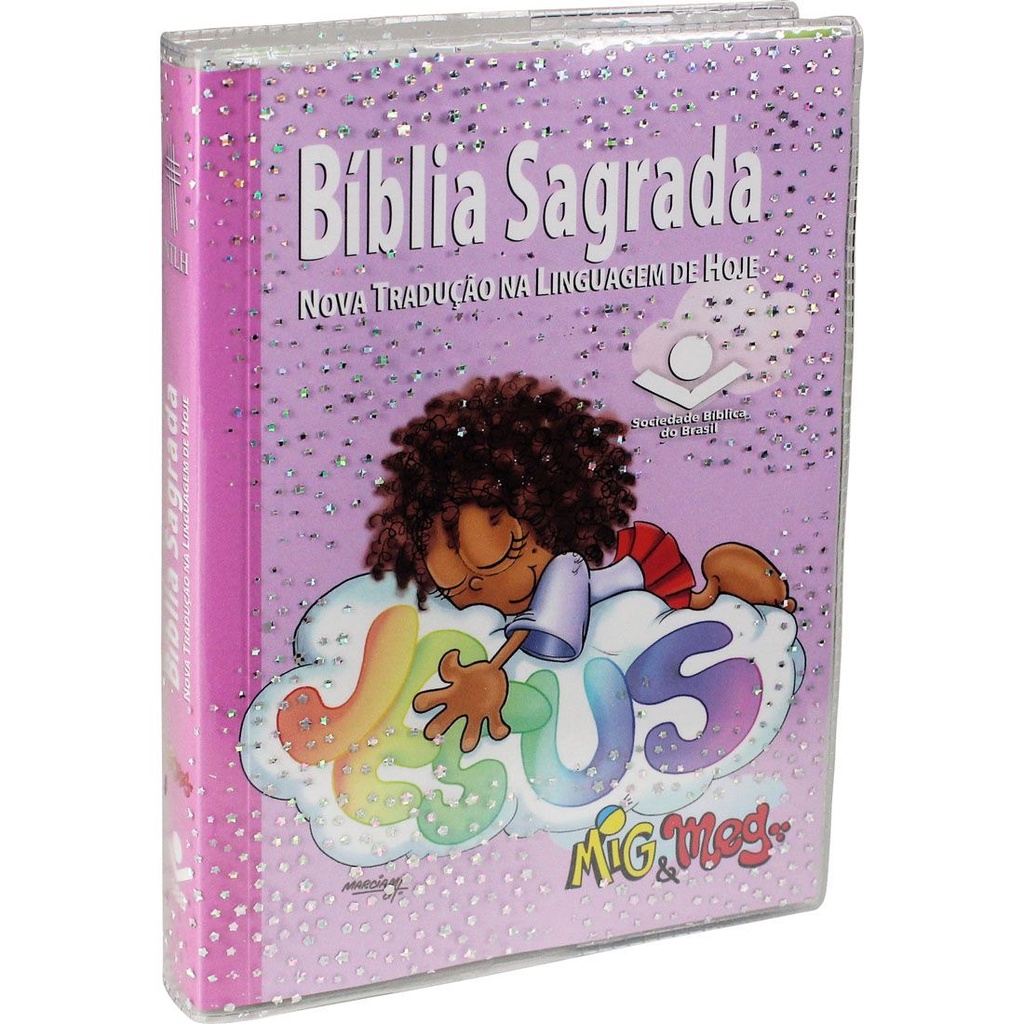 B?blia Mig e Meg - Edi??o Infantil Brochura 1 Bíblia Sagrada Mig e Meg | Brochura | Feminina