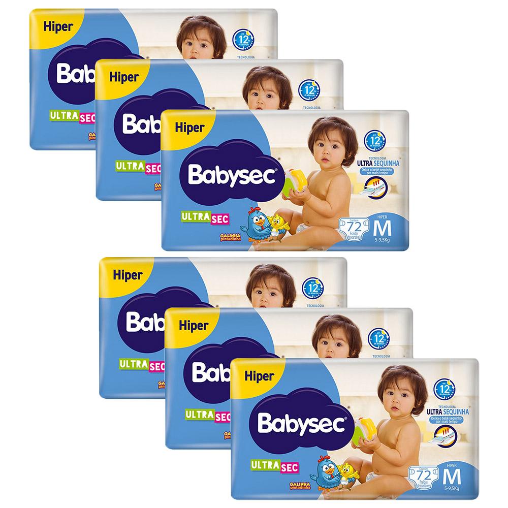 Fraldas Babysec Galinha Pintadinha M 72 unidades