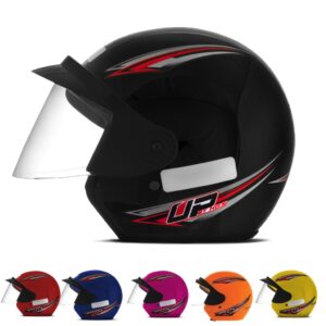 Capacete Moto Aberto Mixs Up Brilhante Masculino Feminino Com Viseira Cristal Lançamento Barato