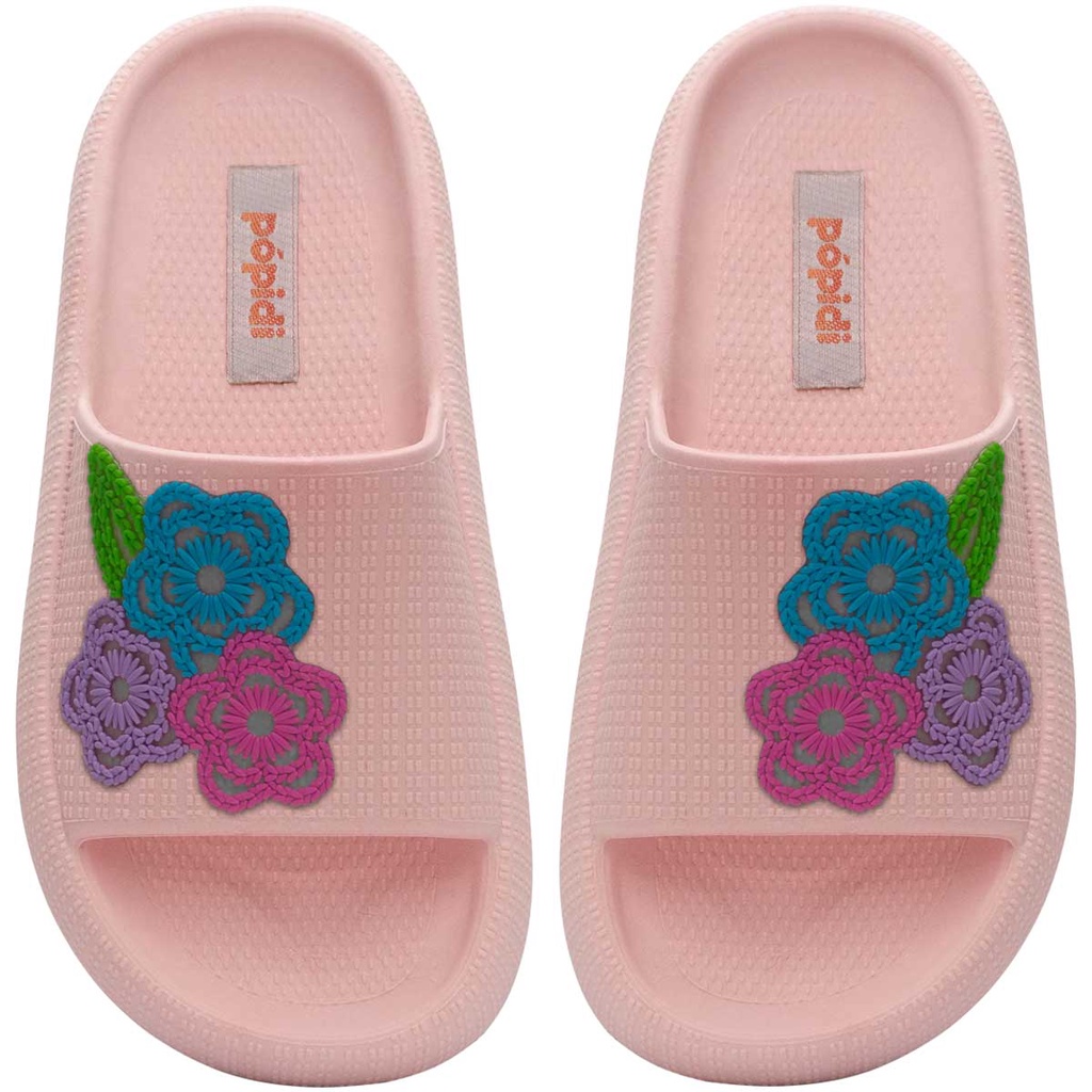 Chinelo Nuvem Infantil Feminino Slide Flor Renda 1 Chinelo Nuvem Infantil Feminino Slide Flor Renda