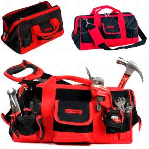 Mala Bolsa Para Ferramentas Com 32 Bolsos Multiuso Profissional Pedreiro Engenheiro Construção Civil