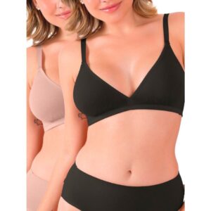 Sutiãs Sem Aro Algodão Orgânico - Kit 2