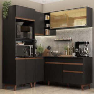 Cozinha Completa Canto Reims Madesa Preto