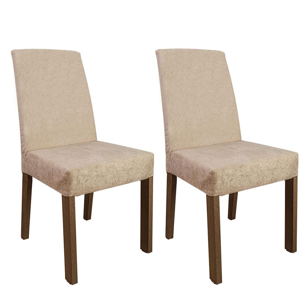Kit 2 Cadeiras Jantar Madesa Rustic/Imperial Estofadas 1 Kit 2 Cadeiras Jantar Madesa Rustic/Imperial Estofadas