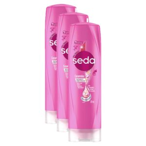 Kit com 3 Condicionadores Seda Ceramidas 325mL