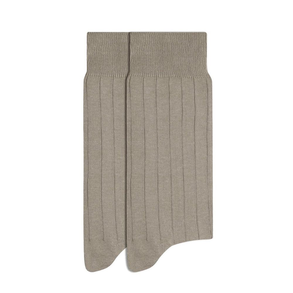 Meias Masculinas Caneladas Longas - Kit 2 Pares 1 Meias Masculinas Caneladas Longas - Kit 2 Pares