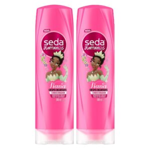 Kit 2 Condicionadores Seda Infantil Tiana Juntinhos Crespos Encantados 300ml cada