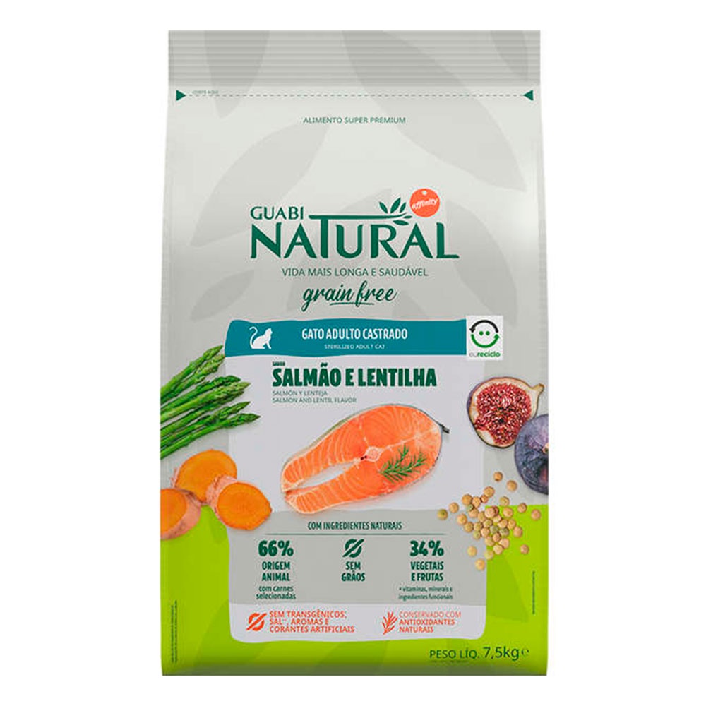 Ra??o Guabi Natural Gatos Grain Free Castrados 1 Ração Guabi Natural Gatos Grain Free Castrados
