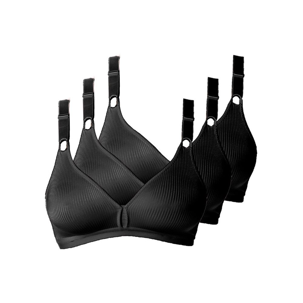 Suti? sem Aro DeMillus Ta?a B - Kit 3x 1 Sutiã sem Aro DeMillus Taça B - Kit 3x