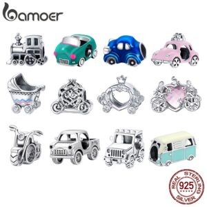 Bamoer 925 Sterling Silver Car Beads Acessórios De Bricolagem Multi Estilo Pulseiras De Ajuste