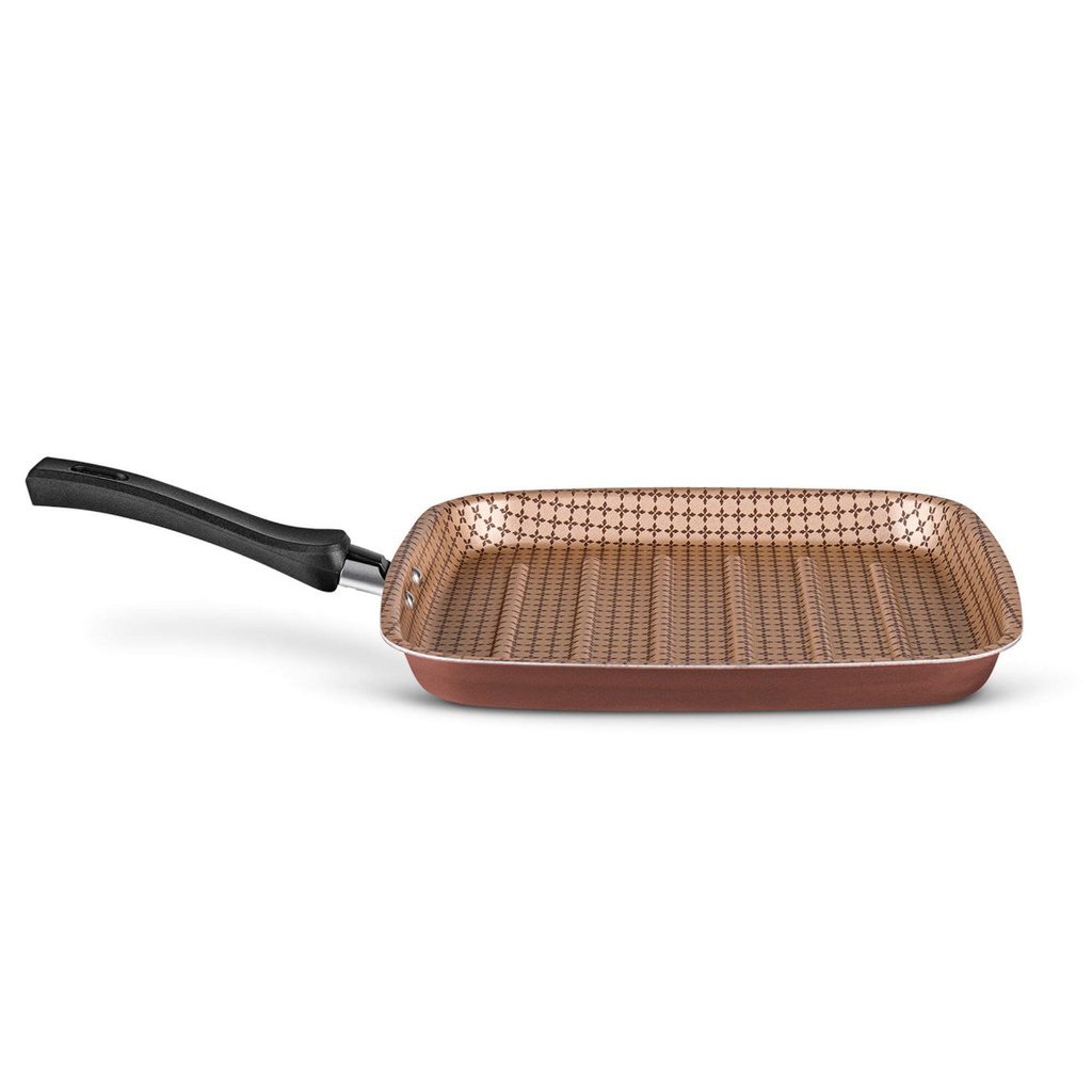 Bistequeira Grill Antiaderente Alum?nio MTA 8713 1 Bistequeira Grill Antiaderente Alumínio MTA 8713