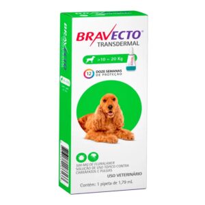 Antipulgas e Carrapatos MSD Bravecto Transdermal Cães 10 a 20kg 500mg