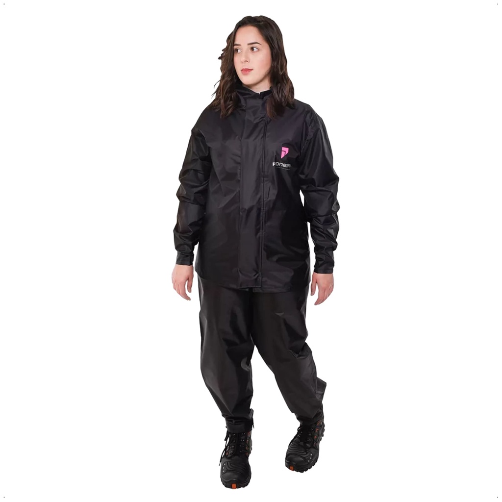 Conjunto Capa Chuva Feminino Imperme?vel G Preto 1 Conjunto Capa Chuva Feminino Impermeável G Preto