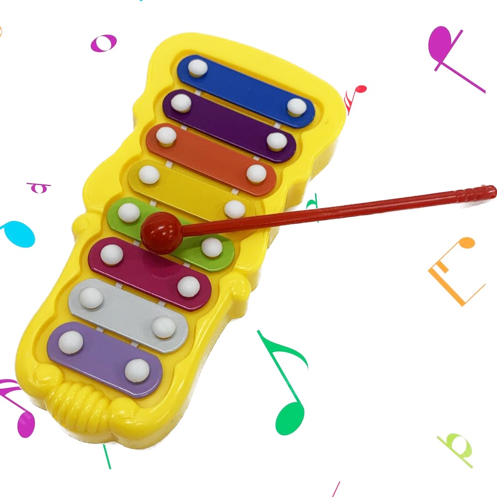 Xilofone Infantil Educativo Montessori 1 Xilofone Brinquedo Educativo Musical Pedagógico Montessori Colorido Para Bebês e Crianças Pequenas