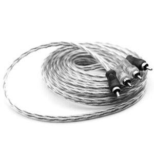 Cabo RCA 5 Metros Dupla Blindagem Injetado Preto 4mm