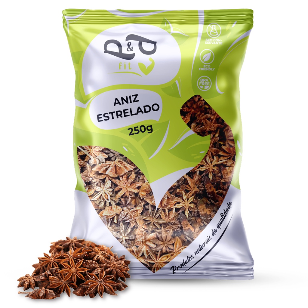 Anis Estrelado 250g - P&P | Sabor e Saúde 1 Anis Estrelado 250g - P&P