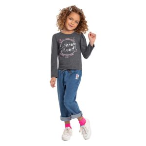 Blusa Infantil Manga Longa Cotton Estampa Foil