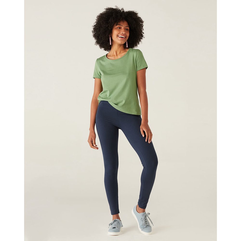 Legging Feminina Algodão Cintura Média 1 Legging Feminina Algodão Cintura Média