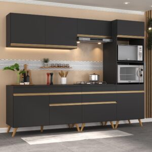 Cozinha Completa 5 Peças Veneza Preta
