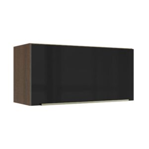 Armário Aéreo 70 cm 1 Porta Rustic/Preto Lux Madesa