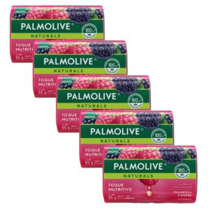 Kit 5 Sabonetes Palmolive Naturals Framboesa Amora