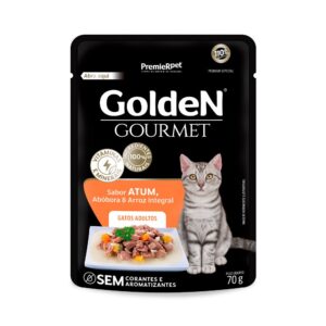 Ração Úmida Gatos Adultos Atum GoldeN Gourmet 70g