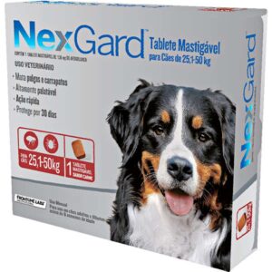NexGard 136 mg para Cães de 25,1 a 50 Kg - 1 Tablete