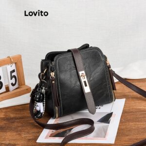 Bolsa de Ombro Pequena Lovito PU Preto