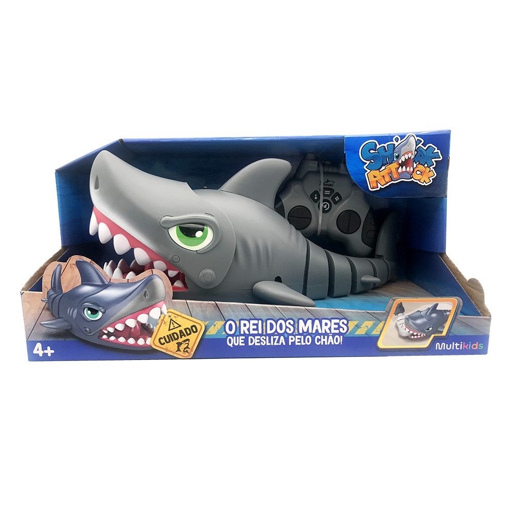 Tubar?o de Controle Remoto Multikids Shark Attack 1 Tubarão de Controle Remoto Shark Attack Multikids - BR2061